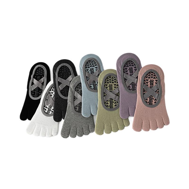 Non-Slip Women's Yoga Toe Socks - Lightweight Summer Pilates Socks for Beginners