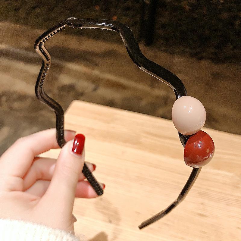 Style Fresh Headbands Contrast Ball Womens Hair Accessories Fix Hairs