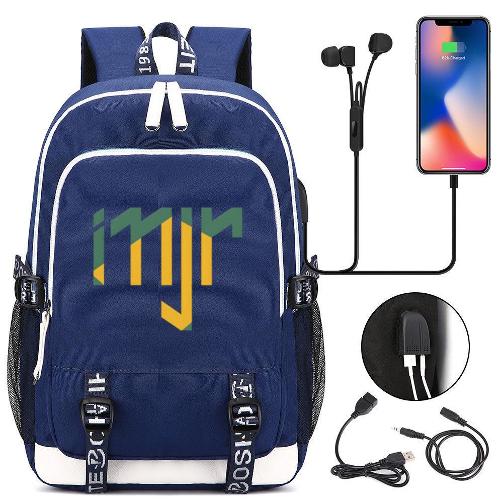 Large Capacity Schoolbag with Shoulder Strap; Student Three-piece Pencil Case Set