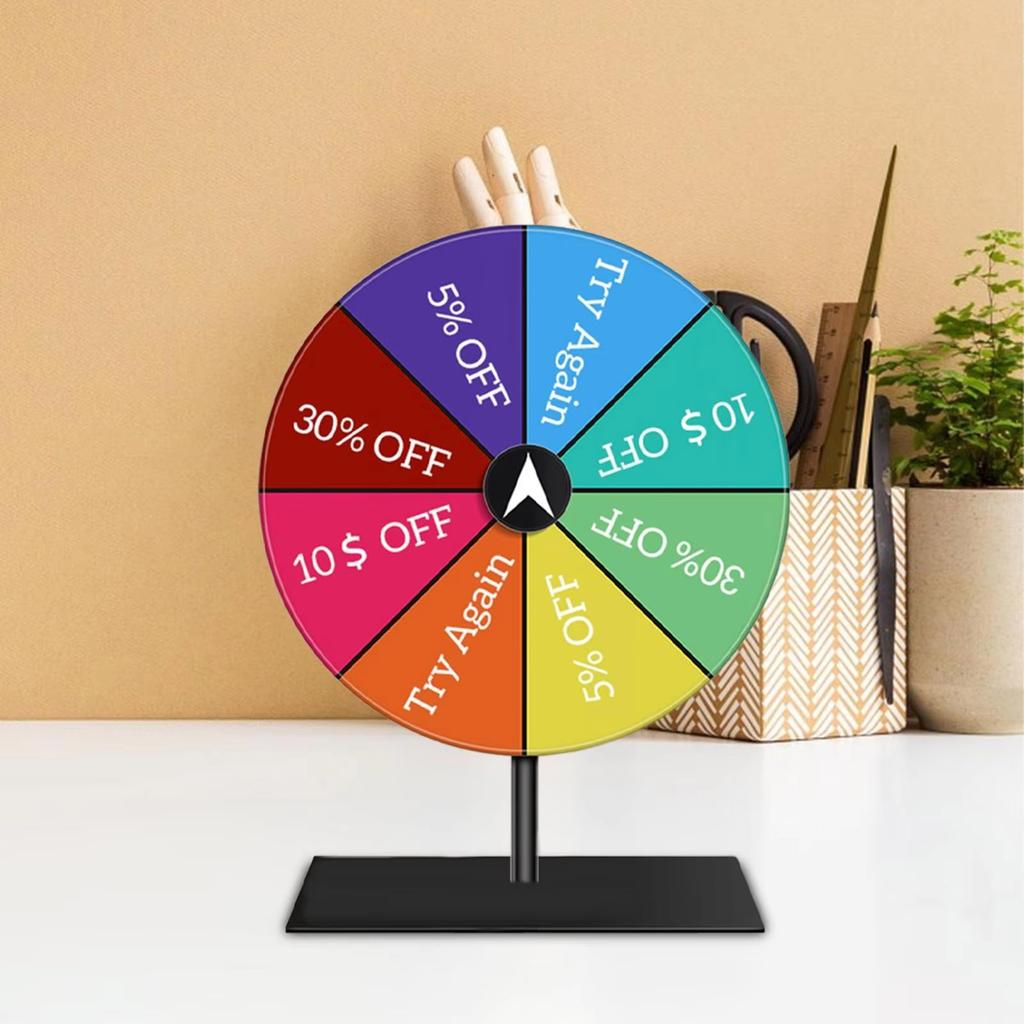 Portable Tabletop Fortune Roulettes Wheel Accessory for Carnivals and Celebration Smooth Rotation and Stability
