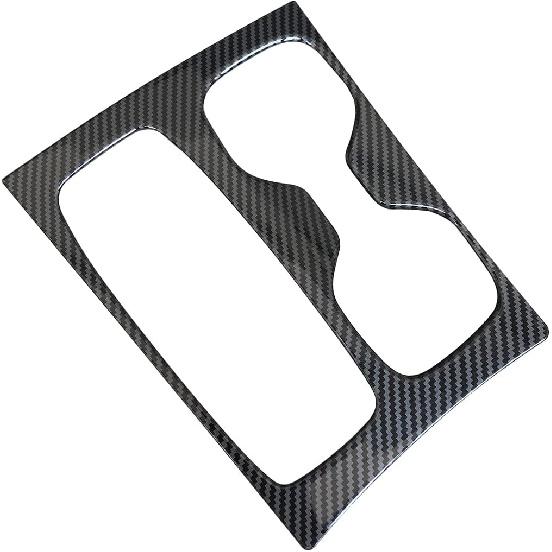 Ruihe Carbon Fiber Pattern Car Gear Shift Knob Console Panel Trims Cup Holder Frame Cover Compatible with Fit for Hyundai Santa Cruz 2022 2023 2024