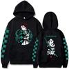 Demon Slayer Japan Anime Mikina s kapucí Velké velikosti Tanjiro Kamado Muži Ženy Mikiny Y2k Harajuku Unisex Ležérní Pulovry Oblečení Topy