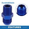 ABSOPRO Female Flare Reduzierstück Schlauchfitting Adapter TF AN10 1/2 NPT Kraftstoffleitungsverbinder Aluminium Blau
