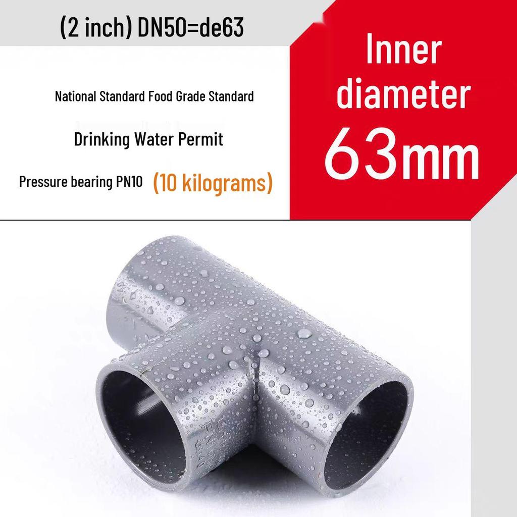 Formosa UPVC T-Shaped High-Temp Flame Resistant Tee Connector for Air and Water Supply