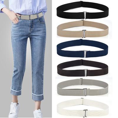 Ceinture élastique extensible réglable Ceintures invisibles Ceintures sans boucle pour femmes hommes jeans pantalon robe Pas de boucle Facile à porter