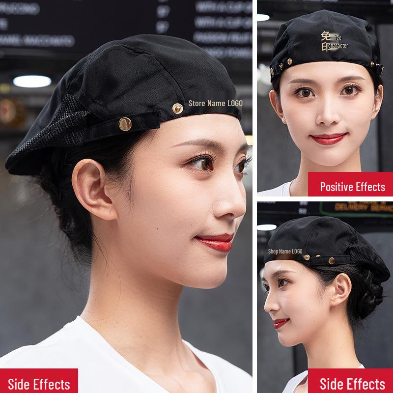 Adjustable Waiter Work Beret for Men & Women – Custom Logo Printing, Ideal for Baking & Catering