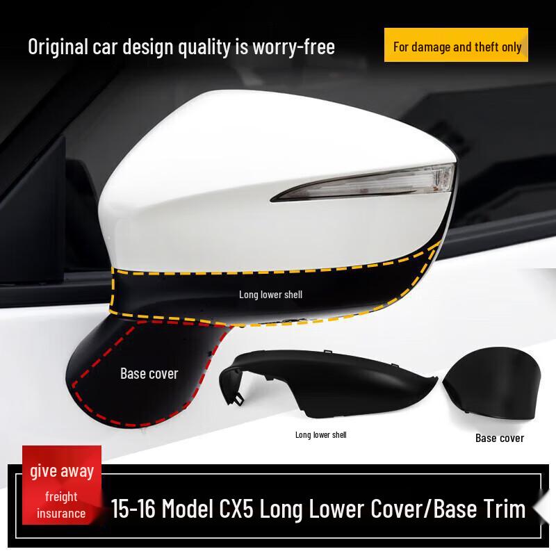 Mazda CX5 Rearview Mirror Base Trim Cover for 2015-2016 Models 2015-2016 Base Trim Cover - Driver