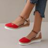 Women Closed Toe Wedge Sandals Women 2025  Summer Buckle Strap Gladiator Shoes Woman Fashion Espadrilles Platform Sandalias