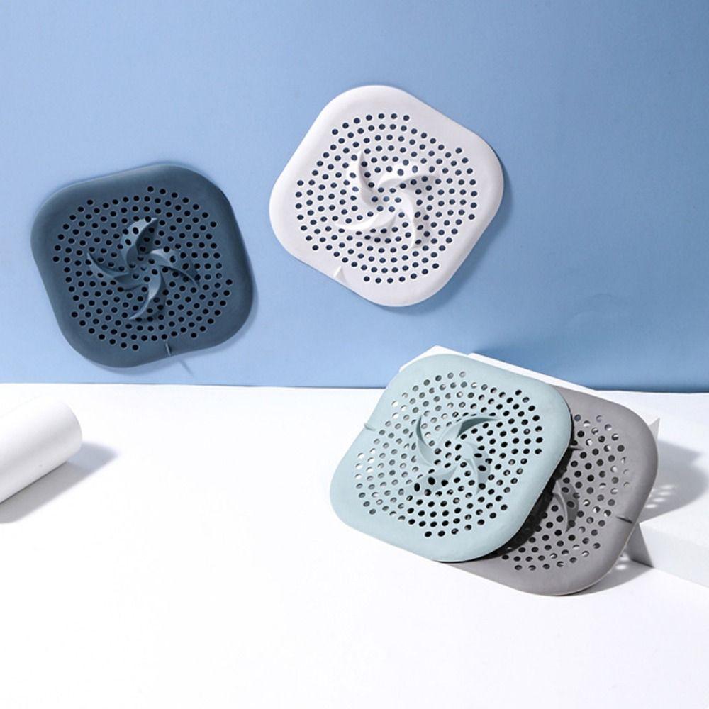 Anti-blocking Hair Kitchen Sink Filter Lightweight with Suction Cup Sink Strainer TPR Stain Resistant Floor Drain Mat Hand Sink