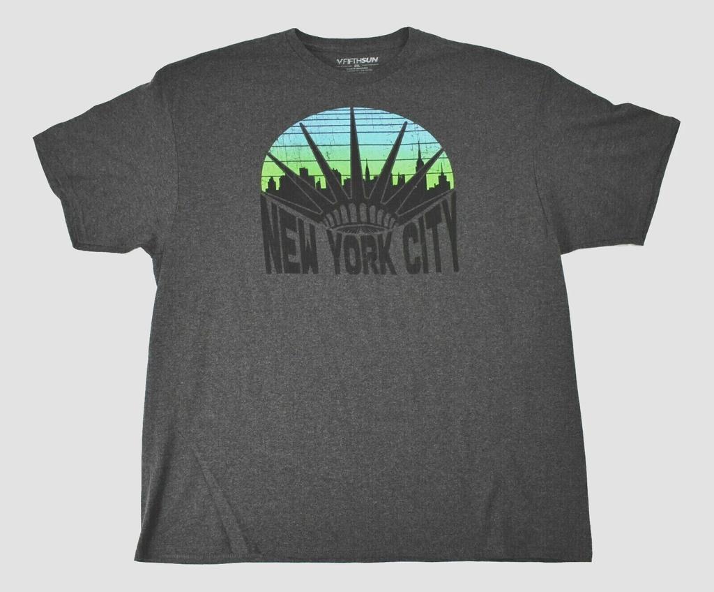 Fifth Sun Mens New York City Skyline Statue of Liberty Crown Shirt NWT S, M