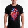 Watercolor Heart TShirt Summer Casual Cotton Tee Oversized Streetwear Tops Vintage Graphic Print Loose Fit Short Sleeve