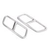 2Pcs/ Set Silver Dual Exhaust End Pipe Muffler Tip Trim Cover Fit For Mercedes S Class W221 W222 C217 Stainless Steel