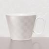 Wired Beans Lifelong Arita Ware Regular Checkered Pattern 240ml Perfect for Retirement Gifts and Commemorative Gifts Mug, Mug, (White Matte),
