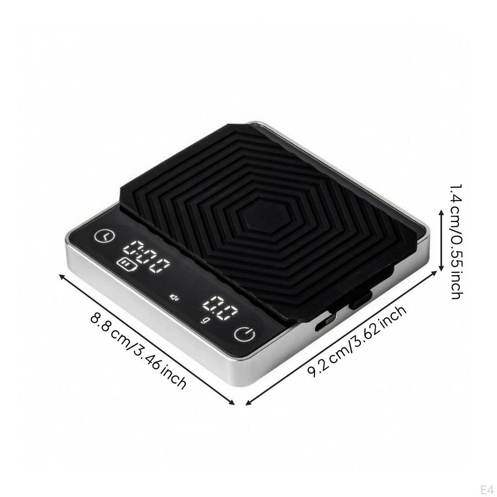 Espresso Scale with Timer Mini Electronic Coffee for Baristas, Pour over, Travel Black Cute