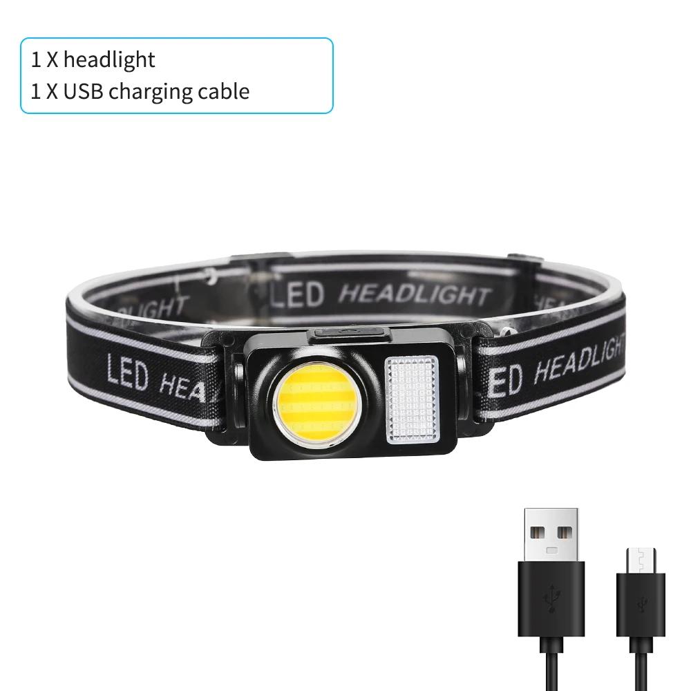 

Highlight LED Headlamp Rechargeable Headlight Mini Lantern Outdoor Camping FIshing Head Flashlight Waterproof Caution Light