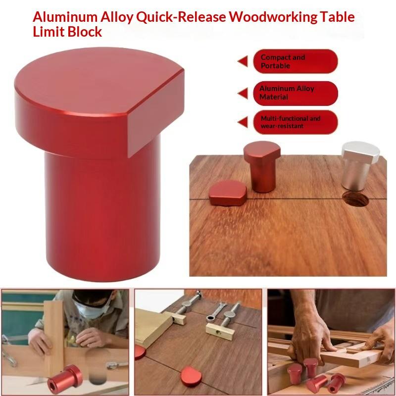 

Workbench Tenon Stopper Bench Dogs - Aluminum Alloy Peg Brake Stops Clamp Quick Disassembly Workbench Limit Blocks