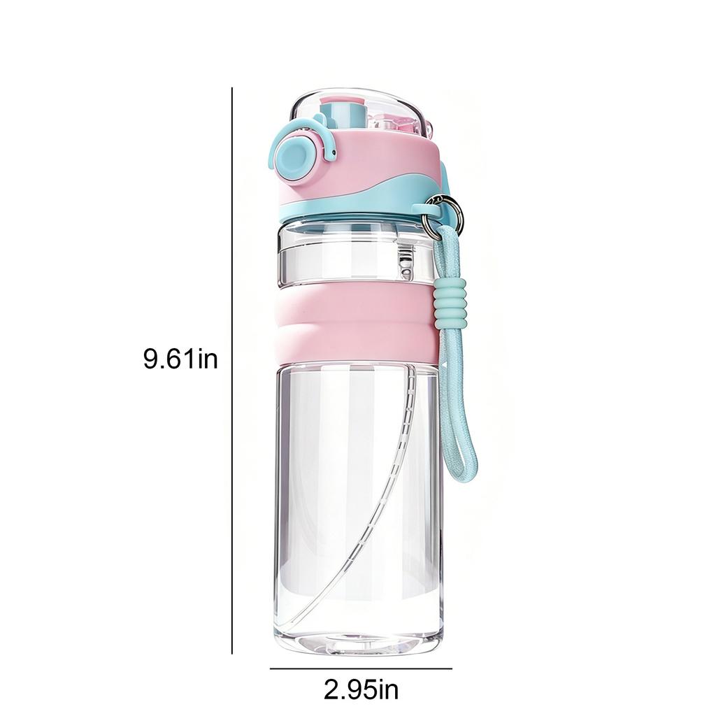 Kids Water Bottle 750ML Spray Sports Water Bottle Direct Drinking Dual-Use Plastic Water Bottles for Outdoor Sporting