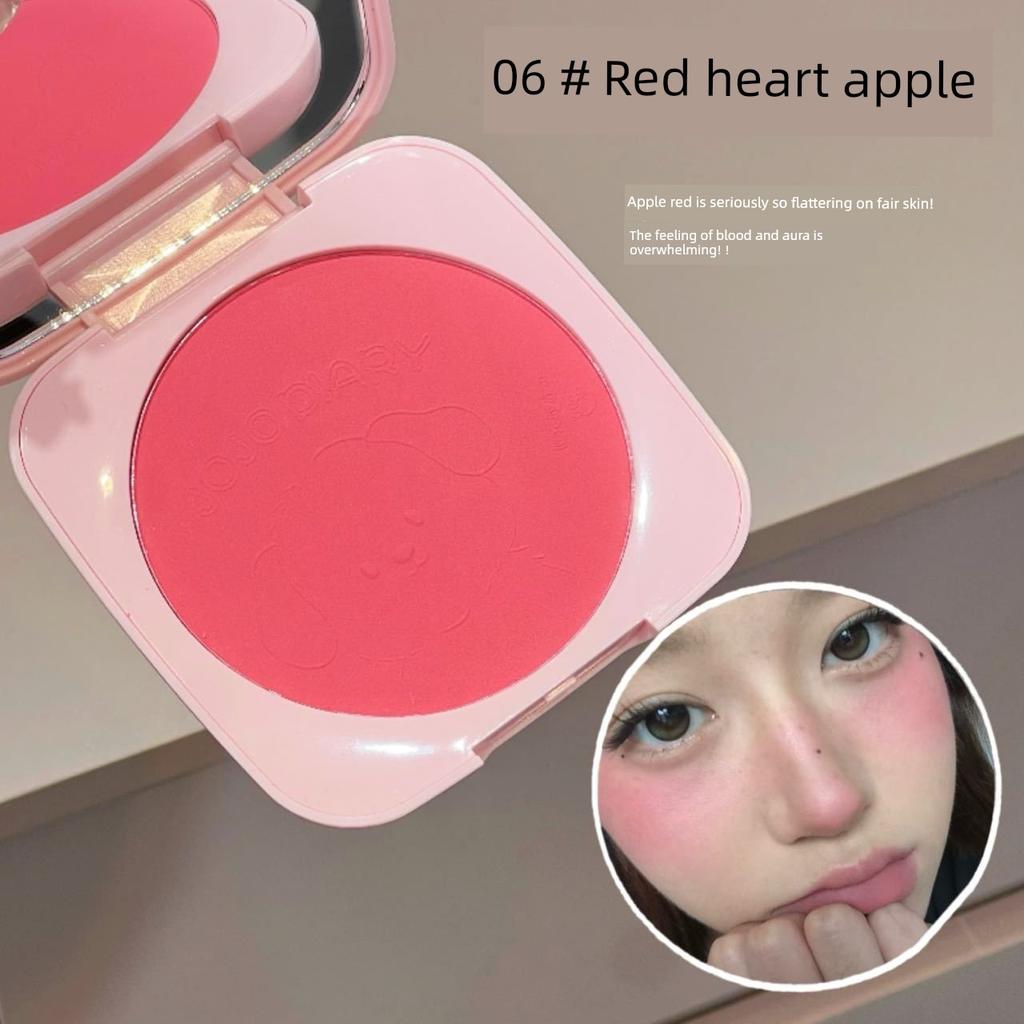 Cute Puff Puppy Blush Palette Natural Whitening and Brightening Rouge Affordable Student Party Makeup Korean Style Daily Blush