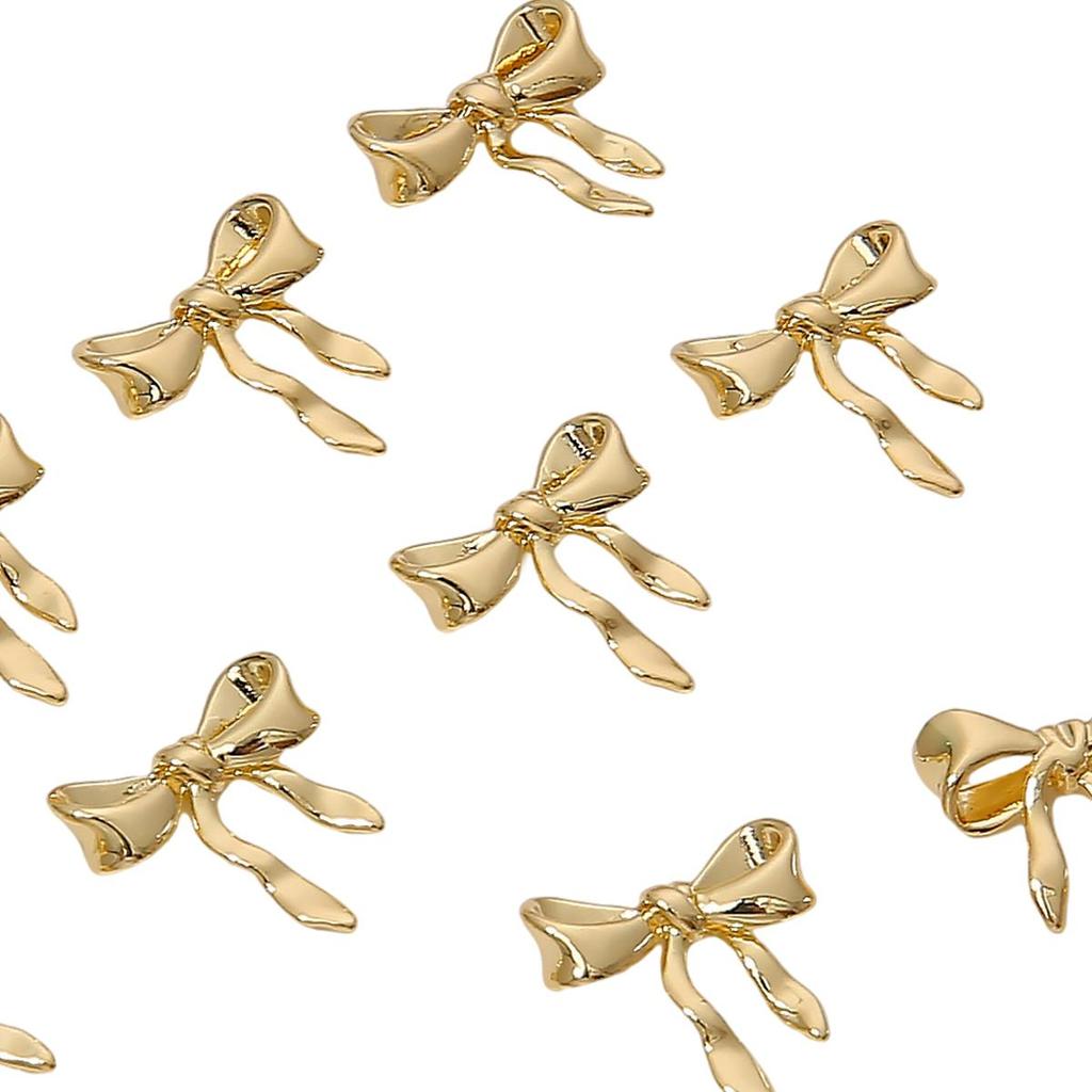 Kupfer glatter dreidimensionaler Schleifenanhänger für DIY-Schmuckherstellung, Bastelzubehör