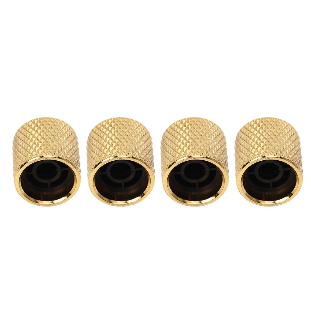 4Pcs Potentiometer Knob Wide Compatibility Strong Delicate Electric Guitar Control Knob Gold