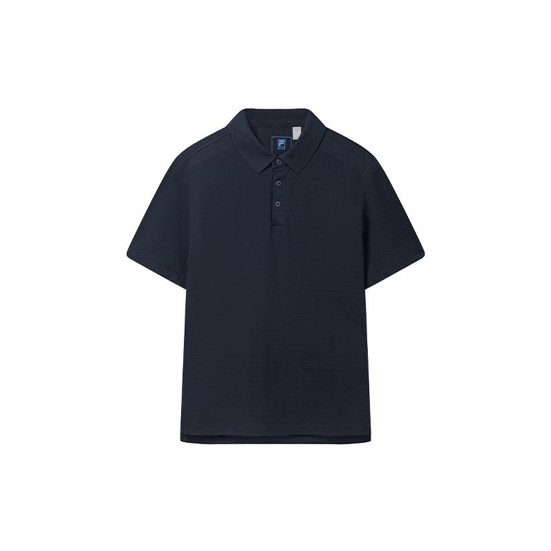 FILA Blue Cool Touch Minimalist Casual Polo Shirt Men tops F11M632102FDB M