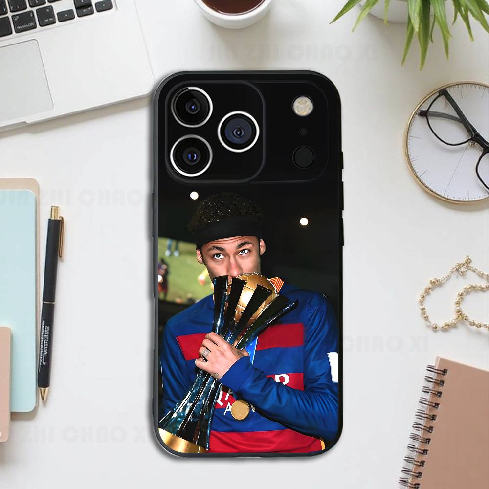 Football N-Neymar-S Black Phone Case For IPhone 17 16 15 14 13 12 13 12 11 Pro Max Plus XS XR Silicone Soft Back Cover