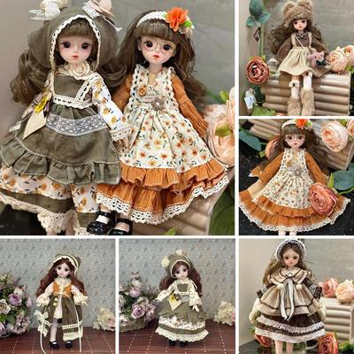 30cm BJD Doll Eclectic High End Design Princess Dress Up Set With Long Hair High Heel Beautiful 3D Eyes Beautiful Accessories
