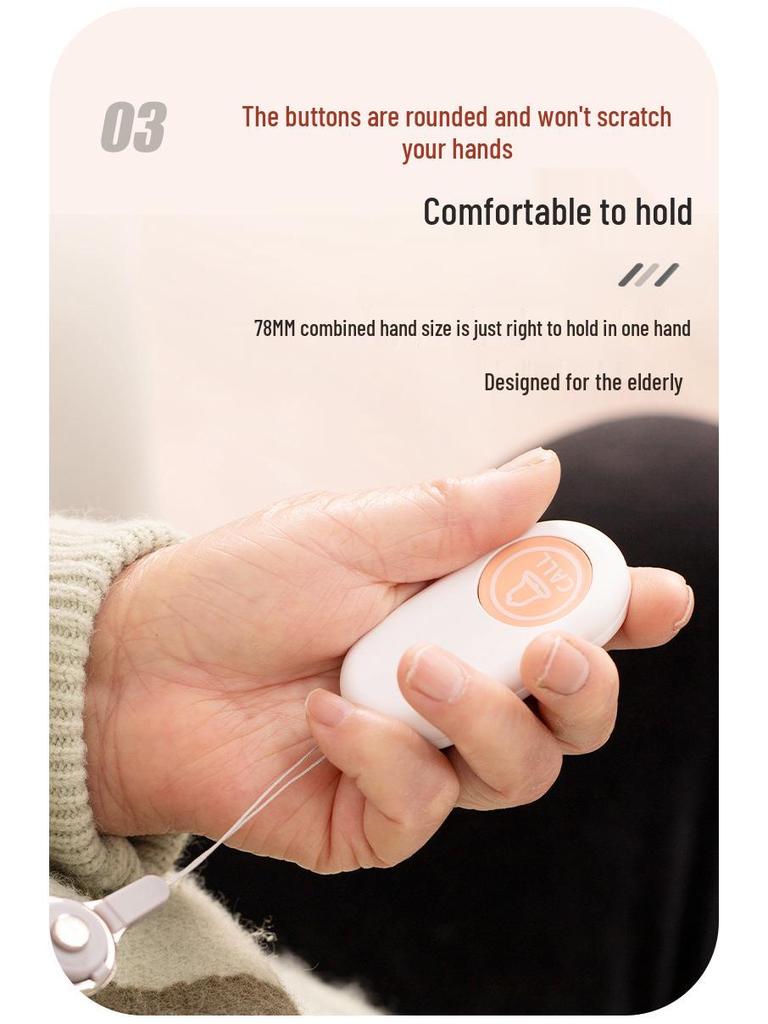 Wireless 433MHz Waterproof Doorbell: Easy One-Button Call, Bedside Bell, Long-Range, Ideal for Home and Elderly Use.