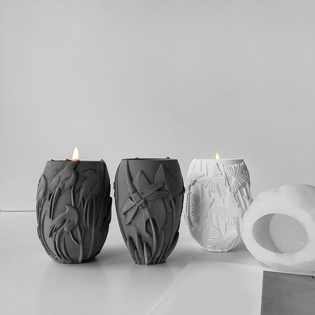 Versatile Silicone Planter and Candle Holder Molds Flexible Silicone Brush Container Mold Personalized Candle Cup Mold
