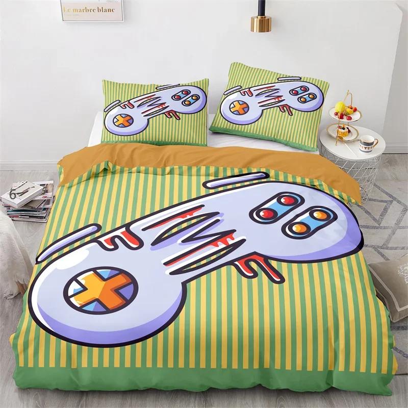 

Comforter Galaxy Gamepad Bedding Set Microfiber Gamer Video Game Comforter Game Controller Twin Queen Size Comforter (quilt)-EU Single(135*200cm)3pcs