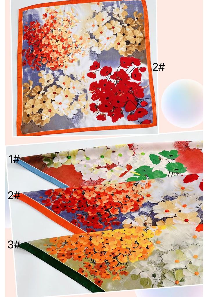 European and American silk scarves retro-printed paisley pattern 71 square scarf bag head versatile scarf