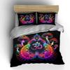 Psychedelische Kunst Meditations-Dekorations-Set Weiches hautfreundliches Bettwäsche-Set Enthält 1 Bettbezug und 2 Kissenbezüge Geschenk