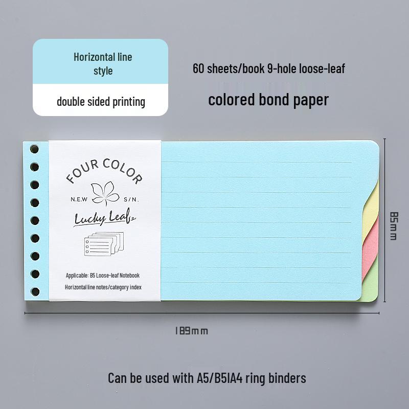 Verdickertes Notizbuch mit losem Blatt und Mini-Abtrenn-Binder - B5 Liniert Gitter Notizbuch