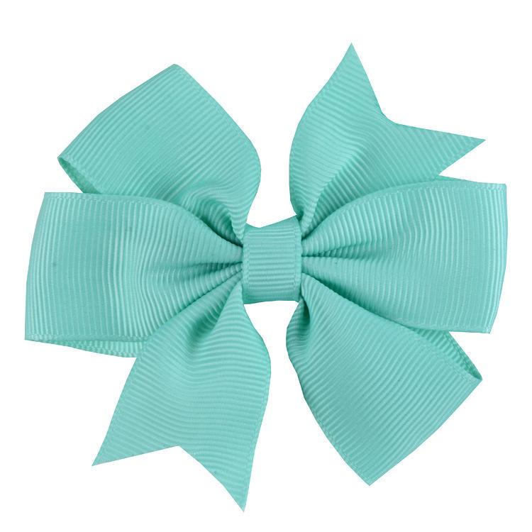 8x8cm 1PC Solid Color Grosgrain Ribbon Bows Clips Hairpin Girl's Hair Bowties Boutique Hair Clip Headwear Kids Hair Accessories