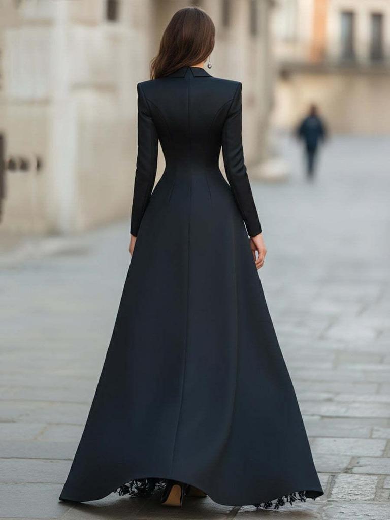 Elegant Lace Lapel Two-Piece Dress - Spring 2026 Collection
