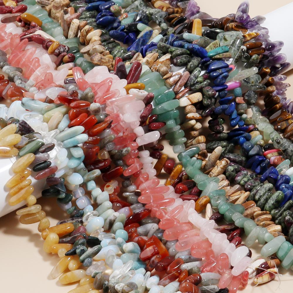 Natural Chips Stone Beads Irregular Gravel Beads Crystal Agate Jade Lava Loose Bead For Making Bracelet Necklace Jewelry Finding