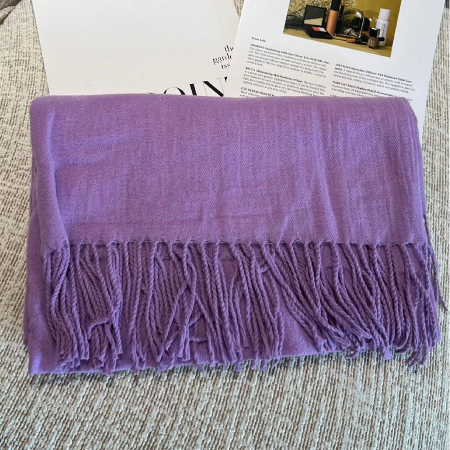 Korean Style Women's Imitation Cashmere Scarf - Autumn/Winter Versatile Solid Color Shawl
