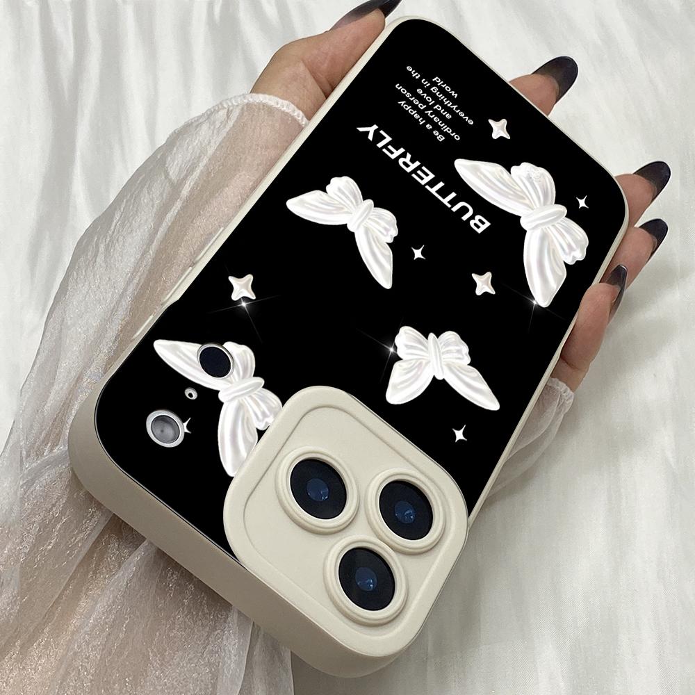 M292 Butterfly Cute Cartoon Art Angel Eyes Soft Phone Cases for iPhone Samsung Galaxy Xiaomi Rdemi Huawei Honor Infinix Realme OPPO All Model TPU Case