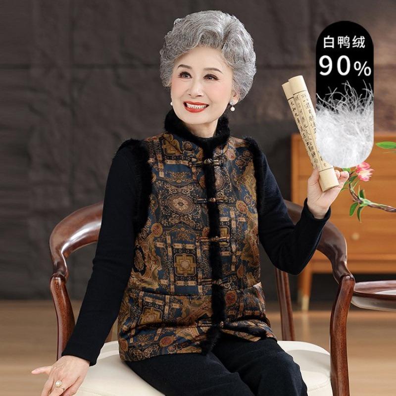 

Зимний жилет жилет теплый белый пуховый жилет пуховик куртка женский 5XL [Recommended 150-80 kg]