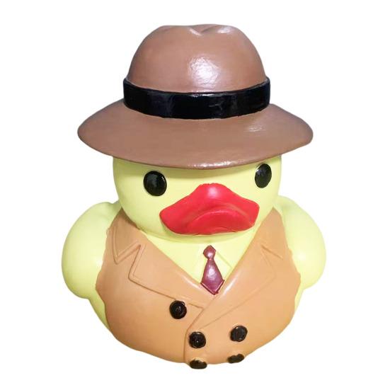 Chef Duck Figurine Resin Doctor Duck Ornament Colorful Firefighter Detective Duck Statue for Living Room Bedroom Shelf Decoration