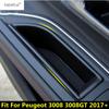 Accessories Interior For Peugeot 3008 3008GT 2017 - Car Front Ide Door Armrest Storage Box Pallet Container Cover Kit