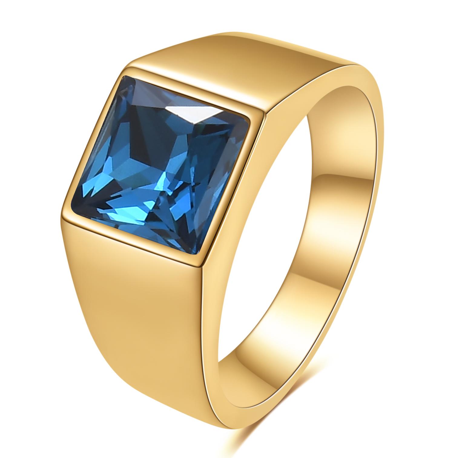 

Big Square Cut Stone Signet Ring Exquisite Large Colour Quartz Cocktail Ring for Women Men Jewelry Party Gifts 7