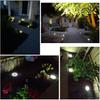 Solar Ground Lights, Solar Garden Lights, 8 Wick Warm Light Outdoor Solar Disk Lights, Waterproof In-Ground Lights, Landscape Lights for Pathway,