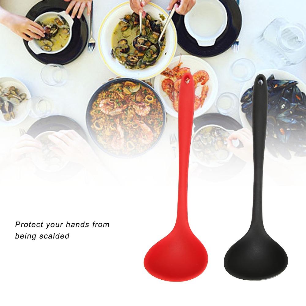 2pcs High Temperature Resistant Cooking Ladle Arc Smooth Sauce Scoop Kitchen Utensil Kitchen