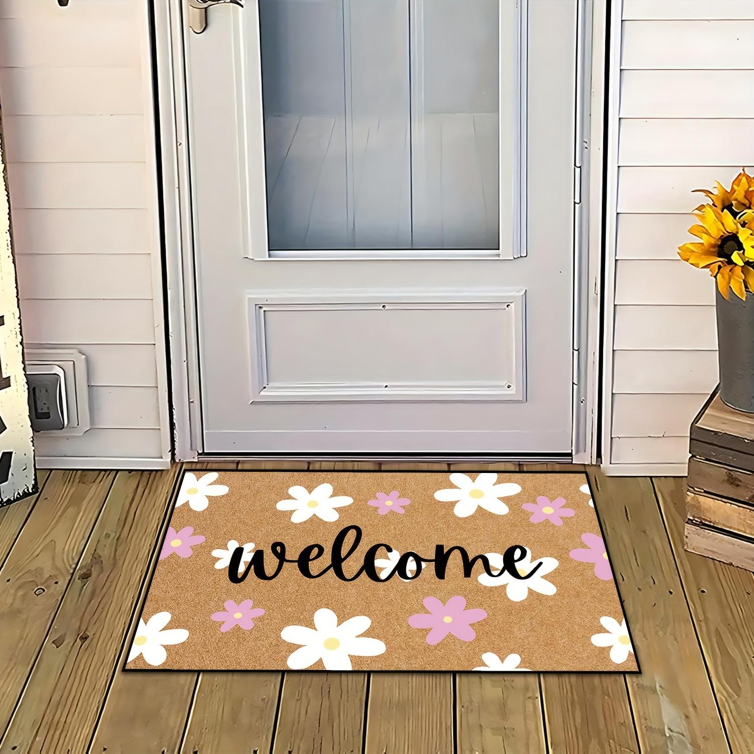 VIKAMA Rustic Welcome Doormat Stain-Resistant and Durable Entrance Hallway Doormat Bathroom Toilet Carpet Home Decor 40x60cm