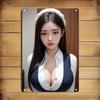 Vintage 2D Flat Metal Sign Christmas Home Decor Waterproof Funny Wall Art for Bar Cafe Gift