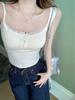 Women's Sweet Brushed Warm Cotton Vest with Pads - Autumn & Winter Back Camisole