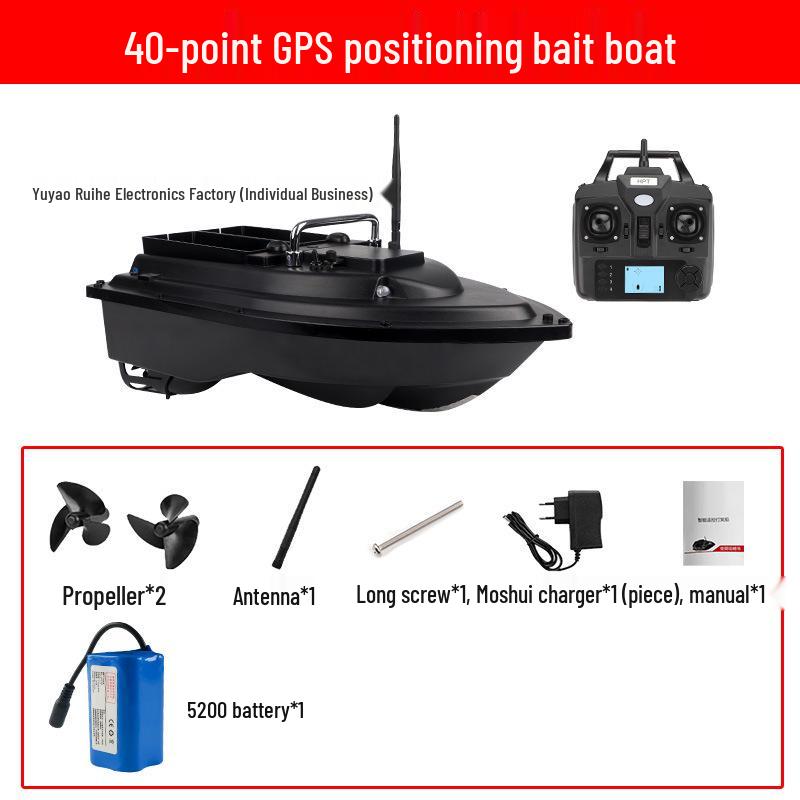 Large Remote Control Bait Boat with GPS & Auto Return for Fast Cruising