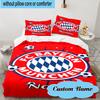 3PCS Custom Name Munich Crest Bedding Set, Including 1pc Duvet Cover And 2pcs Pillowcases, Suitable for Dorms and Bedrooms Gift