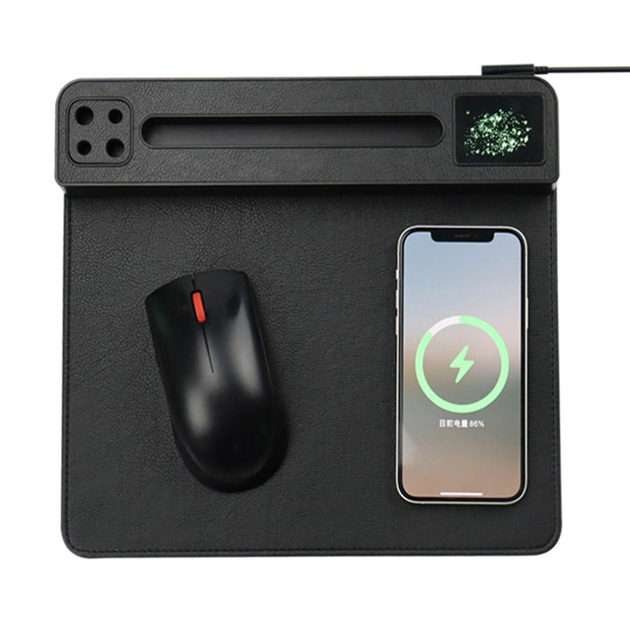 Office Gift Set 15w Wireless Charging Mouse Pad Can Print Logo5w Business Insurance Table Mat Gift